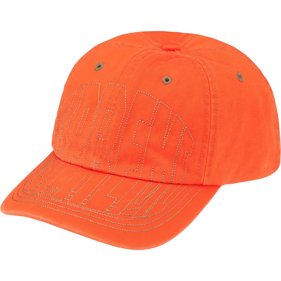 Sombreros Supreme Visor Stitch 6-Panel Naranjas | Supreme 504BC